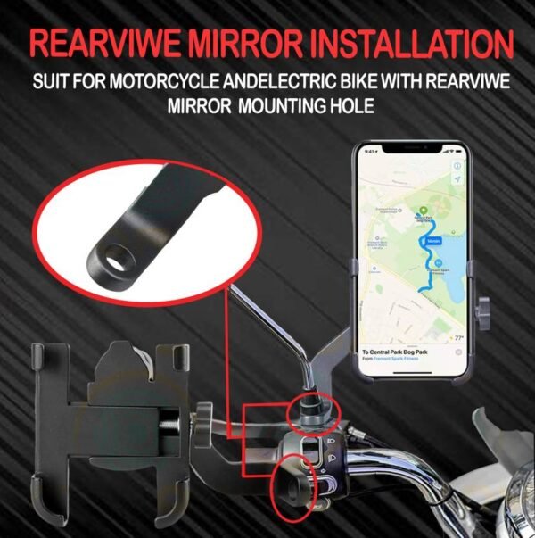 C1 mobile phone holder v3.4 latest Bike Mobile Holder (Black) - Image 3
