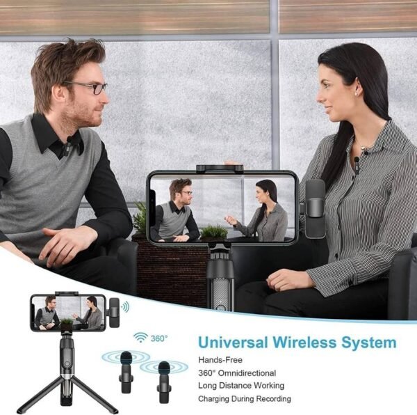 K9 Wireless 2dual Microphone for Recording Podcast Vlog Microphone Microphone - Image 3