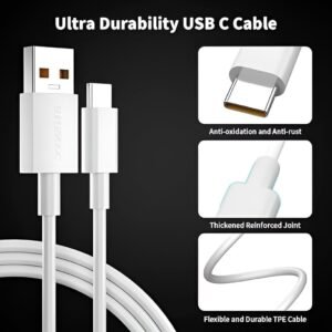 CASEGRAVITY USB-A to Type-C Cable – 3A Fast Charging & Data Transfer Cable for iPhone, Samsung & Android