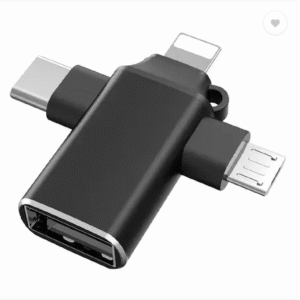CASEGRAVITY 4-in-1 OTG Adapter – Type-C, Micro USB, Lightning & USB Converter for All Devices