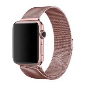 CASEGRAVITY Apple Watch Strap (Rose Gold) – Milanese Loop Magnetic Stainless Steel Band for iWatch 42mm–49mm