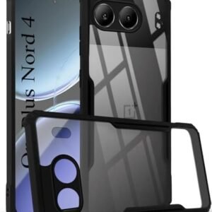 OnePlus Nord 4 Black Transparent Case – Clear Shockproof Cover | CASEGRAVITY