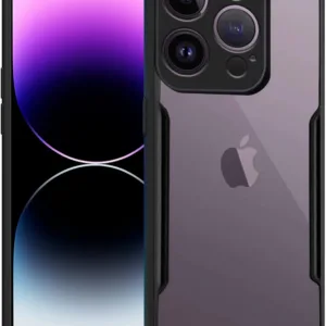 iPhone 14 Pro Black Transparent Case – Clear Shockproof Cover | CASEGRAVITY