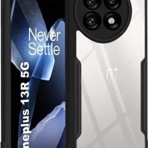OnePlus 13R Black Transparent Case – Clear Shockproof Cover | CASEGRAVITY