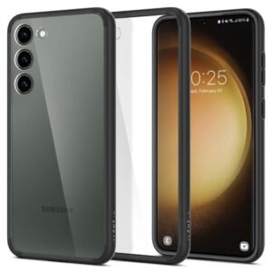 Samsung Galaxy S23 Black Transparent Case – Clear Shockproof Cover | CASEGRAVITY