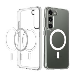 Samsung Galaxy S23 Transparent MagSafe Case – Clear Magnetic Shockproof Cover | CASEGRAVITY