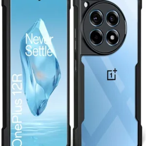OnePlus 12R Black Transparent Case – Clear Shockproof Cover | CASEGRAVITY